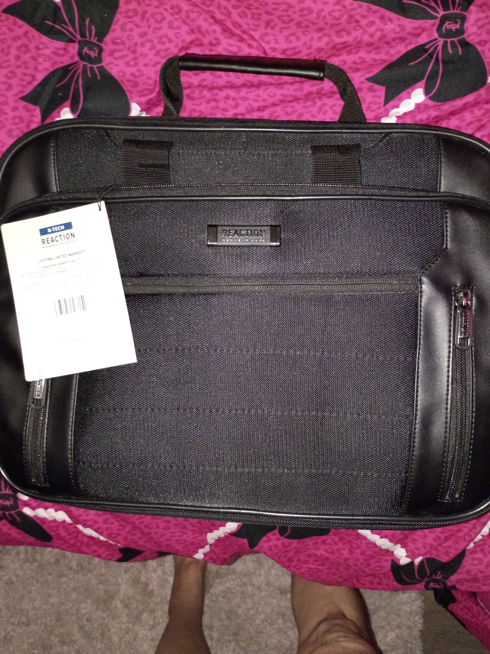 Kenneth Cole Reaction Black Men's Briefcase - Professional Laptop Bag